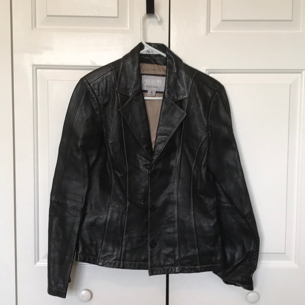 Wilson's leather jacket dark brown medium